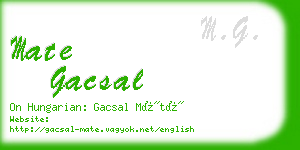 mate gacsal business card